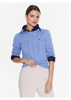 Polo Ralph Lauren Sweter 211891640003 Niebieski Regular Fit ze sklepu MODIVO w kategorii Swetry damskie - zdjęcie 181106487