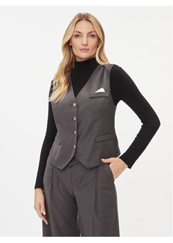 Maryley Kamizelka garniturowa 23IB140/52GR Szary Slim Fit ze sklepu MODIVO w kategorii Kamizelki damskie - zdjęcie 181106578