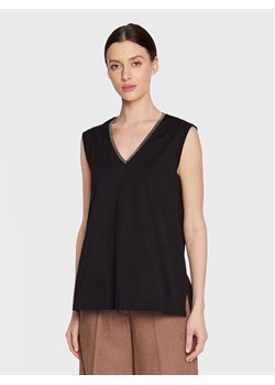 Fabiana Filippi Top JED273W138 Czarny Regular Fit ze sklepu MODIVO w kategorii Bluzki damskie - zdjęcie 181106719