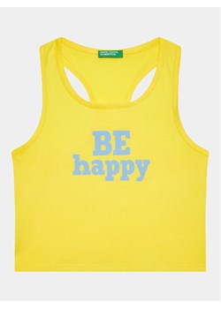 United Colors Of Benetton Top 3096CH013 Żółty Regular Fit ze sklepu MODIVO w kategorii Bluzki dziewczęce - zdjęcie 181106947
