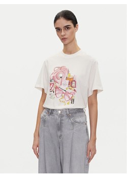 HUGO T-Shirt Vintage Tee_15 50539107 Écru Regular Fit ze sklepu MODIVO w kategorii Bluzki damskie - zdjęcie 181106986