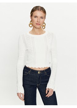 Guess Sweter Adaline W4GR08 Z2U00 Écru Regular Fit ze sklepu MODIVO w kategorii Swetry damskie - zdjęcie 181107045