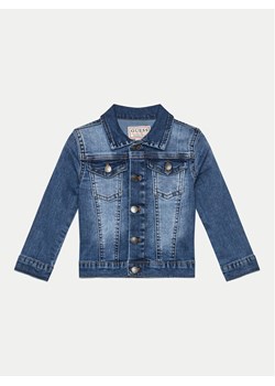 Guess Kurtka jeansowa N4GL03 D4CA0 Niebieski Regular Fit ze sklepu MODIVO w kategorii Kurtki dziewczęce - zdjęcie 181107058