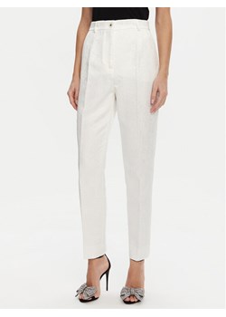 Dolce&Gabbana Spodnie materiałowe FTAM2T FJTBV Biały Regular Fit ze sklepu MODIVO w kategorii Spodnie damskie - zdjęcie 181107086