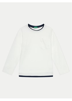 United Colors Of Benetton Bluzka 3KWZC10JK Biały Regular Fit ze sklepu MODIVO w kategorii Bluzki dziewczęce - zdjęcie 181107419