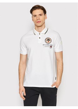 Napapijri Polo Gandy 4 NP0A4H8R Biały Regular Fit ze sklepu MODIVO w kategorii T-shirty męskie - zdjęcie 181107459