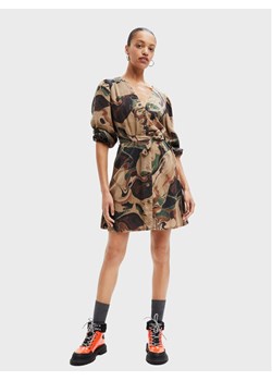 Desigual Sukienka koszulowa Rosa 22WWVW23 Brązowy Regular Fit ze sklepu MODIVO w kategorii Sukienki - zdjęcie 181107617