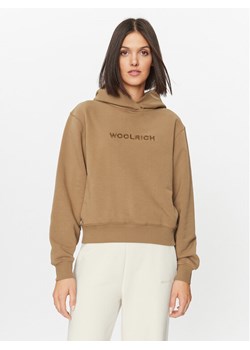 Woolrich Bluza Logo Hoodie CFWWSW0116FRUT3164 Brązowy Regular Fit ze sklepu MODIVO w kategorii Bluzy damskie - zdjęcie 181107665