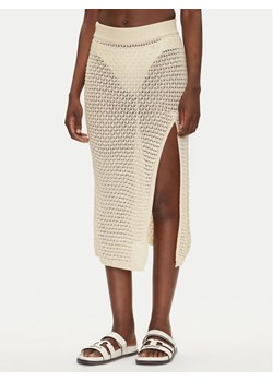Guess Spódnica midi E5GD09 Z3N30 Écru Regular Fit ze sklepu MODIVO w kategorii Spódnice - zdjęcie 181107968