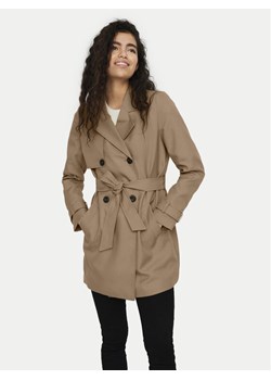 Vero Moda Trencz Celeste 10239411 Brązowy Regular Fit ze sklepu MODIVO w kategorii Płaszcze damskie - zdjęcie 181108168