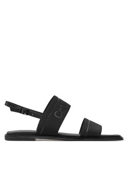 Calvin Klein Sandały Flat Sandal He HW0HW01990 Czarny ze sklepu MODIVO w kategorii Sandały damskie - zdjęcie 181108365