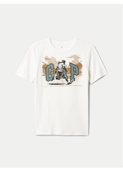 Gap T-Shirt 544192-00 Biały Regular Fit ze sklepu MODIVO w kategorii T-shirty chłopięce - zdjęcie 181108467