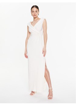 Lauren Ralph Lauren Sukienka wieczorowa 253863940001 Écru Slim Fit ze sklepu MODIVO w kategorii Sukienki - zdjęcie 181108576