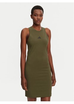 adidas Sukienka codzienna Future Icons Small Logo JE0201 Zielony Slim Fit ze sklepu MODIVO w kategorii Sukienki - zdjęcie 181108735
