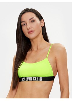 Calvin Klein Swimwear Góra od bikini KW0KW02507 Zielony ze sklepu MODIVO w kategorii Stroje kąpielowe - zdjęcie 181108815
