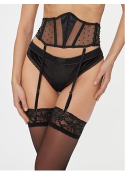 Hunkemöller Pas do pończoch Lulu 203817 Czarny ze sklepu MODIVO w kategorii Akcesoria do bielizny - zdjęcie 181108896