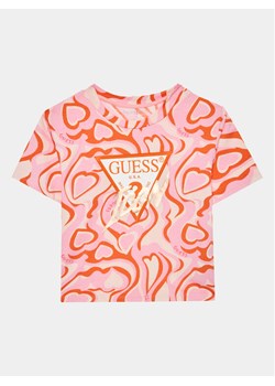 Guess T-Shirt J3YI17 K6YW3 Kolorowy Boxy Fit ze sklepu MODIVO w kategorii Bluzki dziewczęce - zdjęcie 181108937