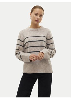 Vero Moda Sweter Flawless 10320487 Beżowy Loose Fit ze sklepu MODIVO w kategorii Swetry damskie - zdjęcie 181108955