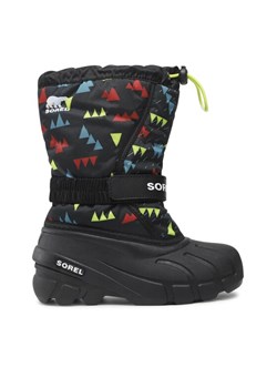 Sorel Śniegowce Youth Flurry Print NY3504 Czarny ze sklepu MODIVO w kategorii Buty zimowe dziecięce - zdjęcie 181109247