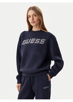Guess Bluza V4BQ15 K7UW2 Granatowy Regular Fit ze sklepu MODIVO w kategorii Bluzy damskie - zdjęcie 181109305