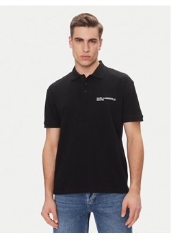 KARL LAGERFELD Polo A2M17094 Czarny Regular Fit ze sklepu MODIVO w kategorii T-shirty męskie - zdjęcie 181109316