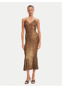 NORMA KAMALI Sukienka koktajlowa ST4243SQ162151 Brązowy Slim Fit ze sklepu MODIVO w kategorii Sukienki - zdjęcie 181109468