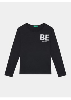 United Colors Of Benetton Bluzka 3ATNC10EH Czarny Regular Fit - id: 0000303220082 - marki United Colors Of Benetton - 181109568 United Colors Of Benetton Bluzka 3ATNC10EH Czarny Regular Fit ze sklepu MODIVO w kategorii T-shirty chłopięce - zdjęcie 181109568