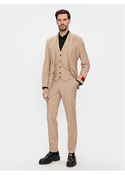 Hugo Garnitur Hesten 50509390 Beżowy Extra Slim Fit ze sklepu MODIVO w kategorii Garnitury męskie - zdjęcie 181109739