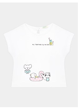 United Colors Of Benetton T-Shirt 3I1XA102W Biały Regular Fit ze sklepu MODIVO w kategorii Koszulki niemowlęce - zdjęcie 181110398