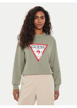Guess Bluza W2YQ16 KBA11 Zielony Regular Fit ze sklepu MODIVO w kategorii Bluzy damskie - zdjęcie 181110456