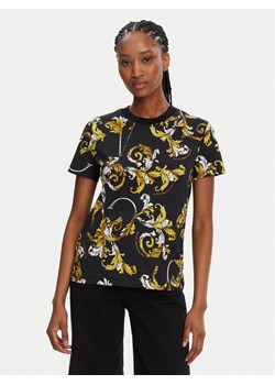 Versace Jeans Couture T-Shirt 78HAH613 Czarny Regular Fit ze sklepu MODIVO w kategorii Bluzki damskie - zdjęcie 181110547