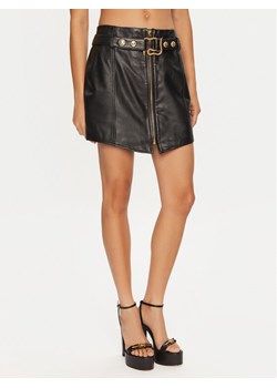 Just Cavalli Spódnica skórzana 77PAEP12 Czarny Slim Fit ze sklepu MODIVO w kategorii Spódnice - zdjęcie 181110689