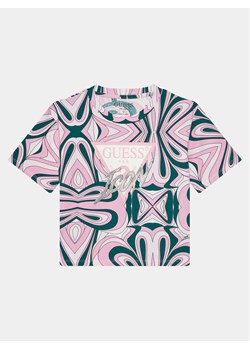 Guess T-Shirt J4RI06 K6YW3 Różowy Boxy Fit ze sklepu MODIVO w kategorii T-shirty chłopięce - zdjęcie 181110789