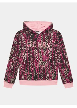 Guess Bluza J3BQ04 KAD73 Różowy Regular Fit ze sklepu MODIVO w kategorii Bluzy dziewczęce - zdjęcie 181110979
