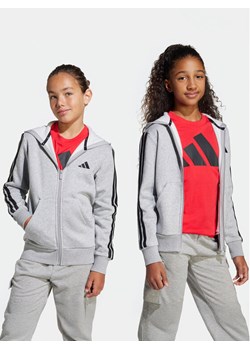 adidas Bluza Essentials JD6493 Szary Regular Fit ze sklepu MODIVO w kategorii Bluzy dziewczęce - zdjęcie 181111029