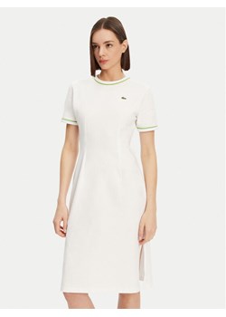 Lacoste Sukienka codzienna EF9988 Biały Slim Fit ze sklepu MODIVO w kategorii Sukienki - zdjęcie 181111037