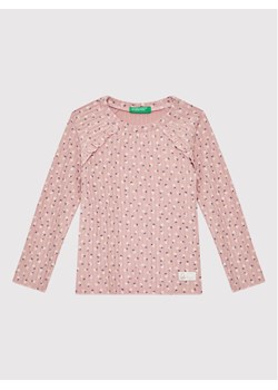 United Colors Of Benetton Bluzka 30J9G104Q Różowy Regular Fit ze sklepu MODIVO w kategorii Bluzki dziewczęce - zdjęcie 181111105