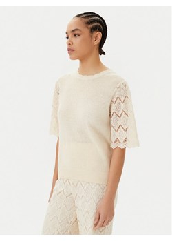 TWINSET Sweter 251TP3341 Beżowy Regular Fit ze sklepu MODIVO w kategorii Swetry damskie - zdjęcie 181111207