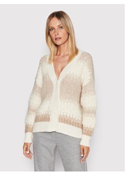 Peserico Kardigan S99777F03 Beżowy Relaxed Fit ze sklepu MODIVO w kategorii Swetry damskie - zdjęcie 181111386