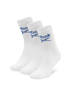Reebok Zestaw 3 par wysokich skarpet unisex R0255-SS24 (3-pack) Biały ze sklepu MODIVO w kategorii Skarpetki damskie - zdjęcie 181111467