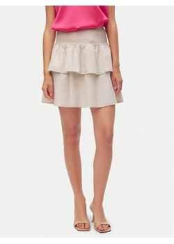 Vero Moda Spódnica mini Luna 10309768 Beżowy Regular Fit ze sklepu MODIVO w kategorii Spódnice - zdjęcie 181111858