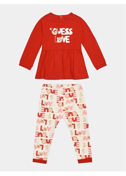 Guess Komplet bluzka i legginsy A3BG03 J1311 Czerwony Regular Fit ze sklepu MODIVO w kategorii Komplety niemowlęce - zdjęcie 181111865