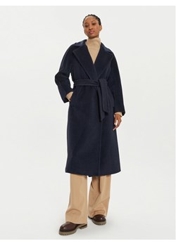 Weekend Max Mara Płaszcz wełniany Tempera 2425016102 Granatowy Regular Fit ze sklepu MODIVO w kategorii Płaszcze damskie - zdjęcie 181111869