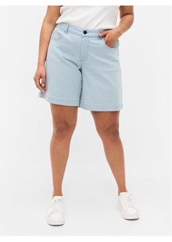 Zizzi Szorty jeansowe J10886B Błękitny Regular Fit ze sklepu MODIVO w kategorii Szorty - zdjęcie 181112177