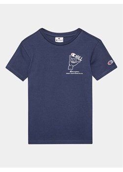 Champion T-Shirt 306373 Granatowy Regular Fit ze sklepu MODIVO w kategorii T-shirty chłopięce - zdjęcie 181112595