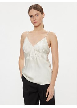 TWINSET Top 232TT2061 Écru Slim Fit ze sklepu MODIVO w kategorii Bluzki damskie - zdjęcie 181112708