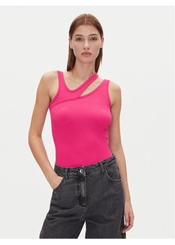 HUGO Top Datruss 50537044 Różowy Slim Fit ze sklepu MODIVO w kategorii Bluzki damskie - zdjęcie 181112719