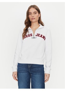 Guess Jeans Bluza W5RQ25 K68I4 Biały Regular Fit ze sklepu MODIVO w kategorii Bluzy damskie - zdjęcie 181113208