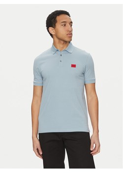HUGO Polo Dereso232 50490770 Błękitny Slim Fit ze sklepu MODIVO w kategorii T-shirty męskie - zdjęcie 181113295