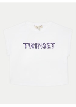 TWINSET T-Shirt 251GJ2537 Biały Regular Fit ze sklepu MODIVO w kategorii Bluzki dziewczęce - zdjęcie 181113598